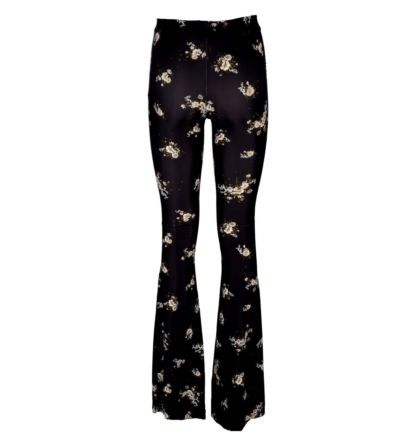Leggins con stampa fiori a zampa