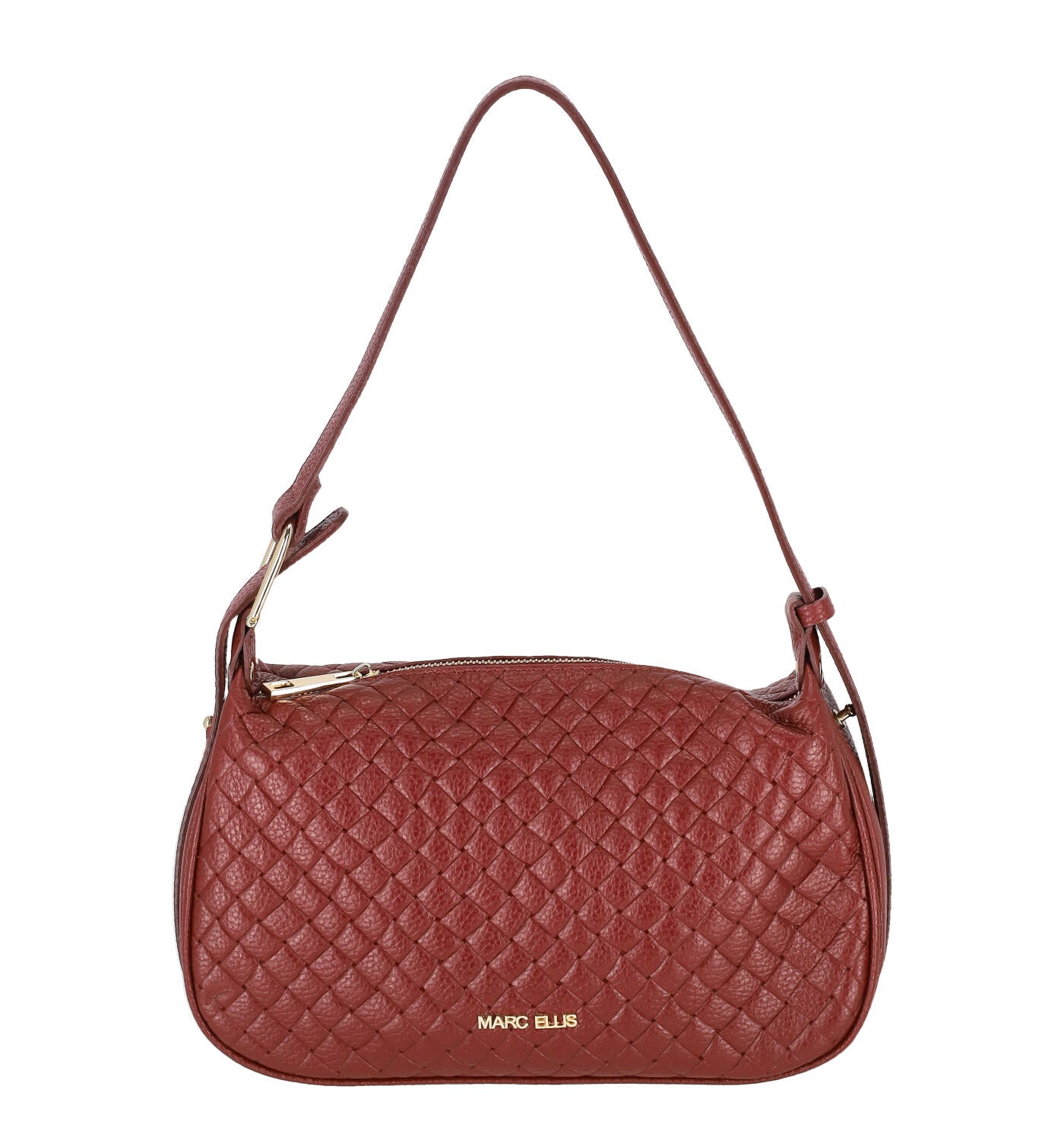 Borsa a spalla con intarsio chiusura a zip