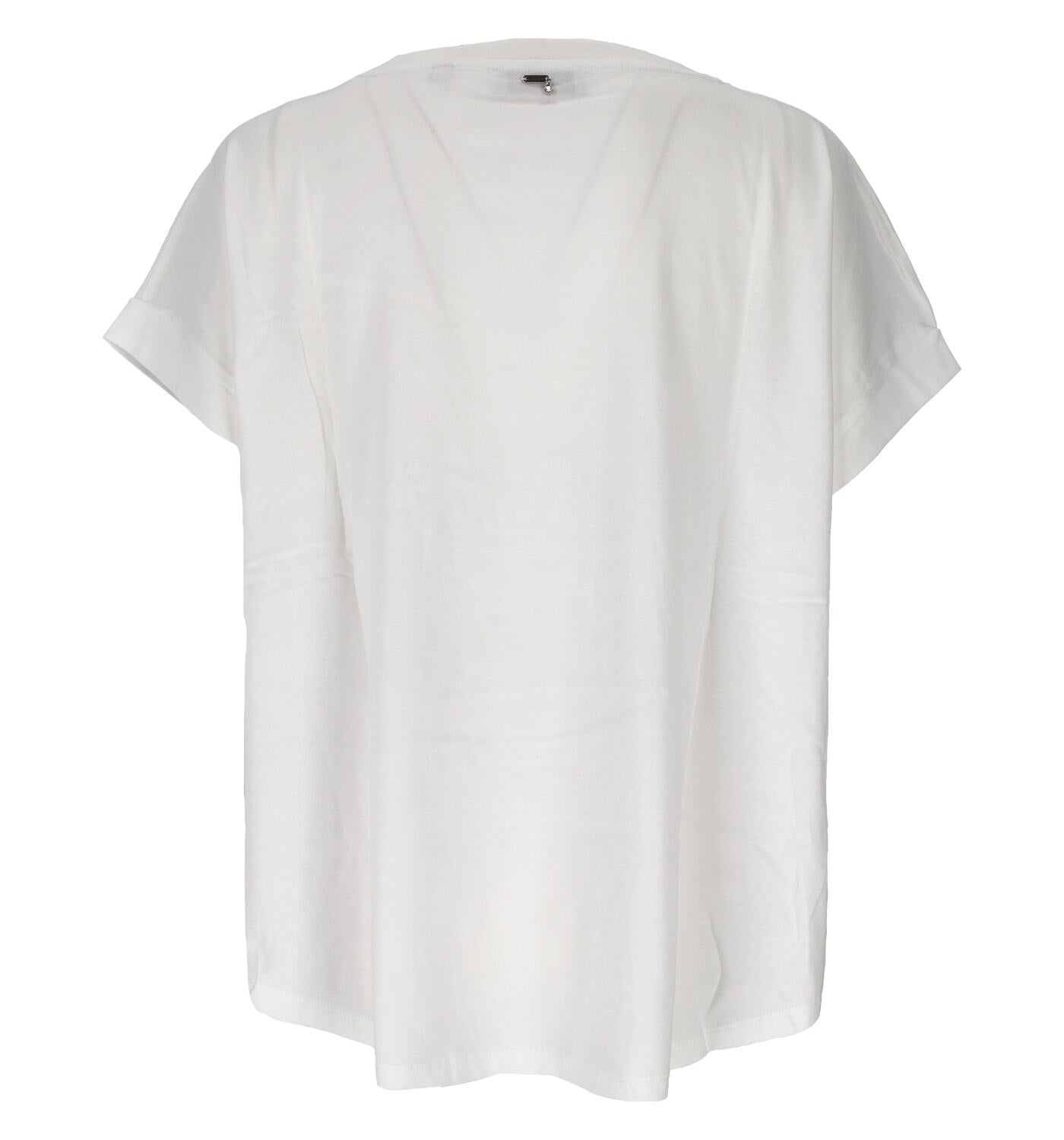 T-shirt mezza manica con taschino in crochet