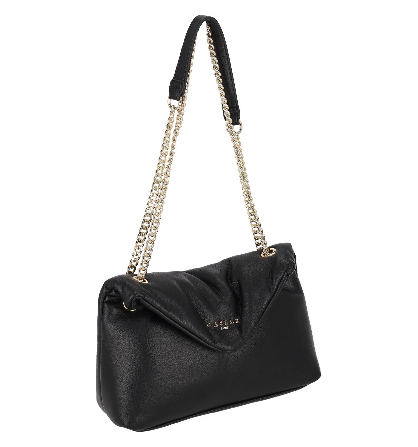 Tracolla grande morbida con doppia catena regolabile e patta con chiusura magnetica.