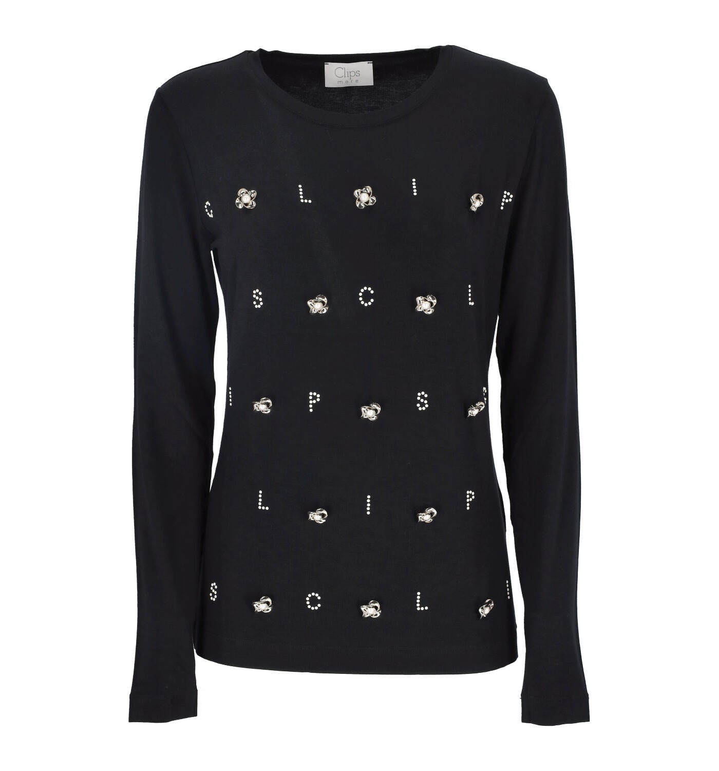 T-shirt manica lunga con applicazioni