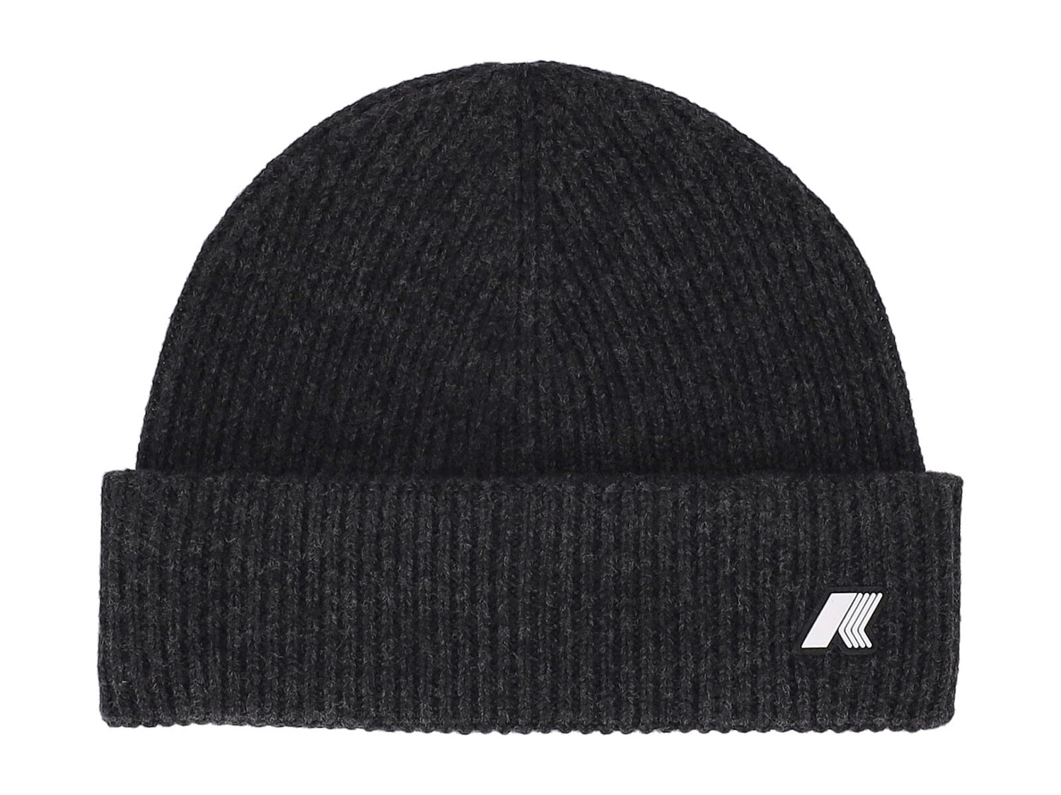 Cappello in lana a costine con logo