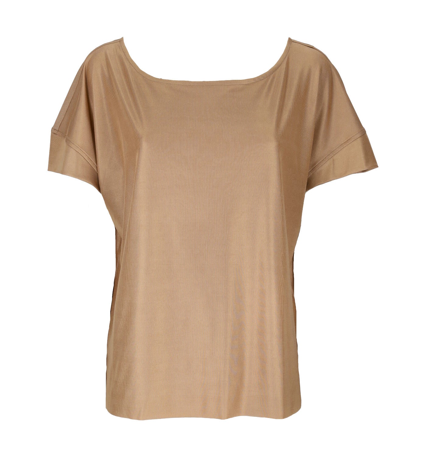 Blusa con manica scesa in maglina lucida