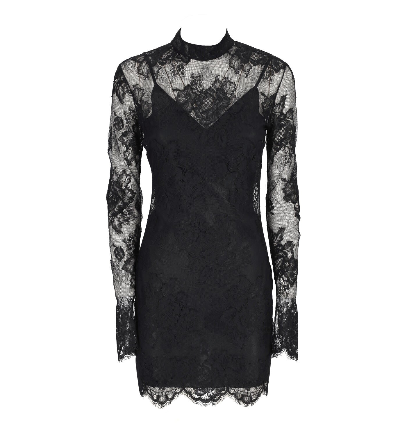 Abito corto in pizzo