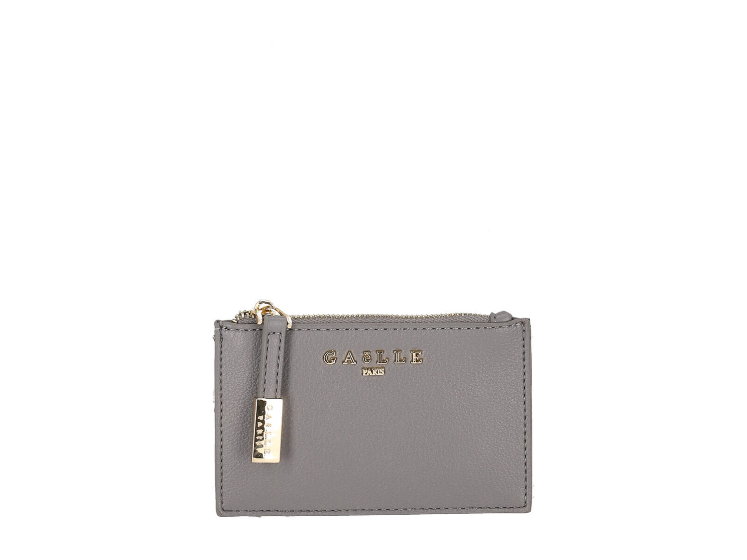 Portacarte con scomparto per monete , chiusura con zip .