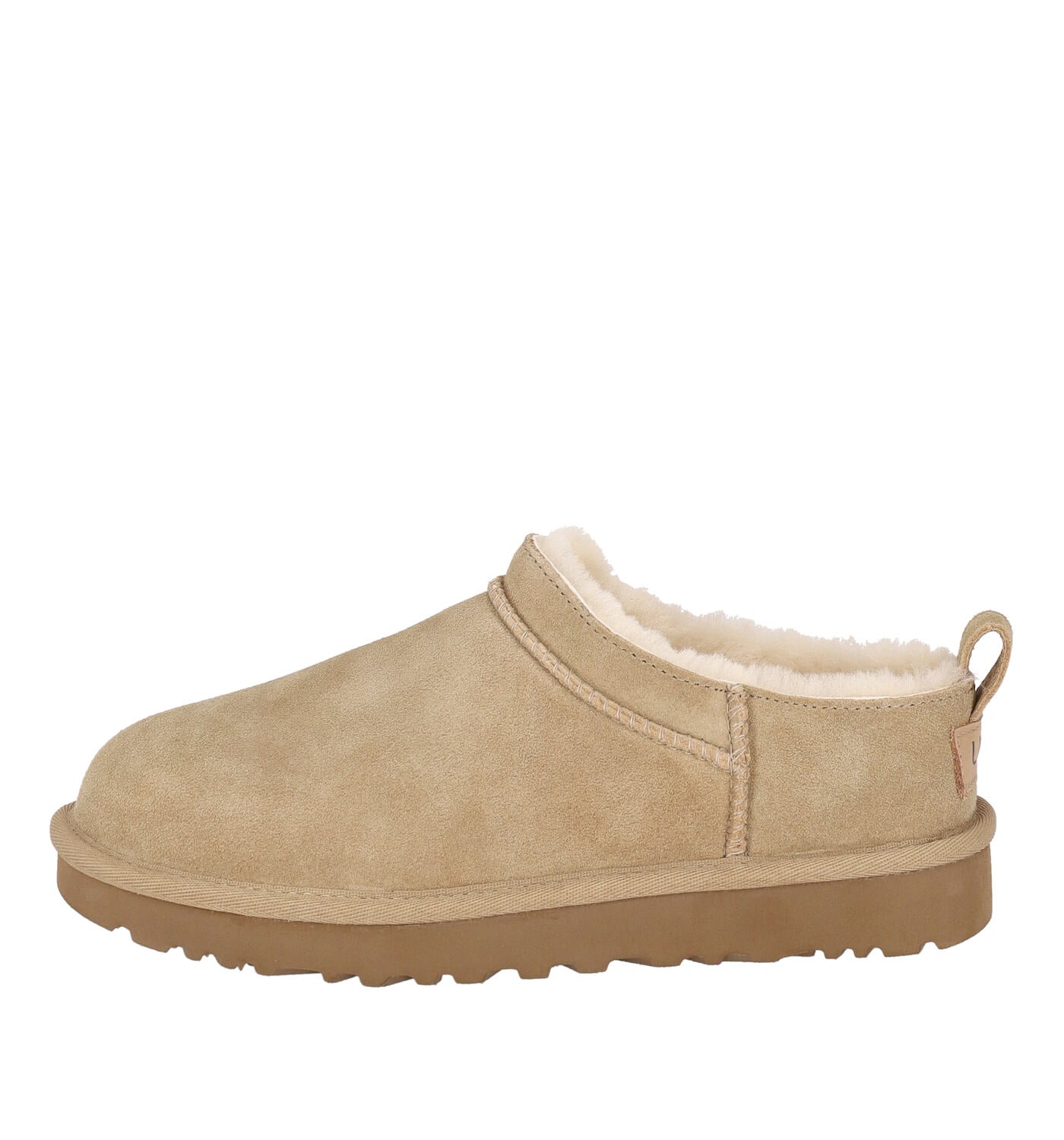 Ugg classic micro in camoscio , taglio vivo e con suola in gomma