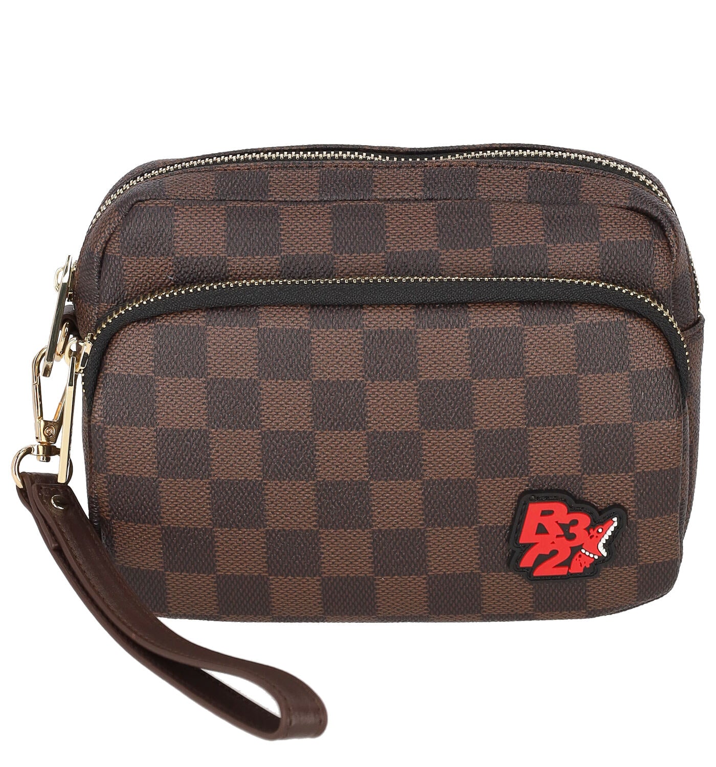 Pochette due zip con polsiera
