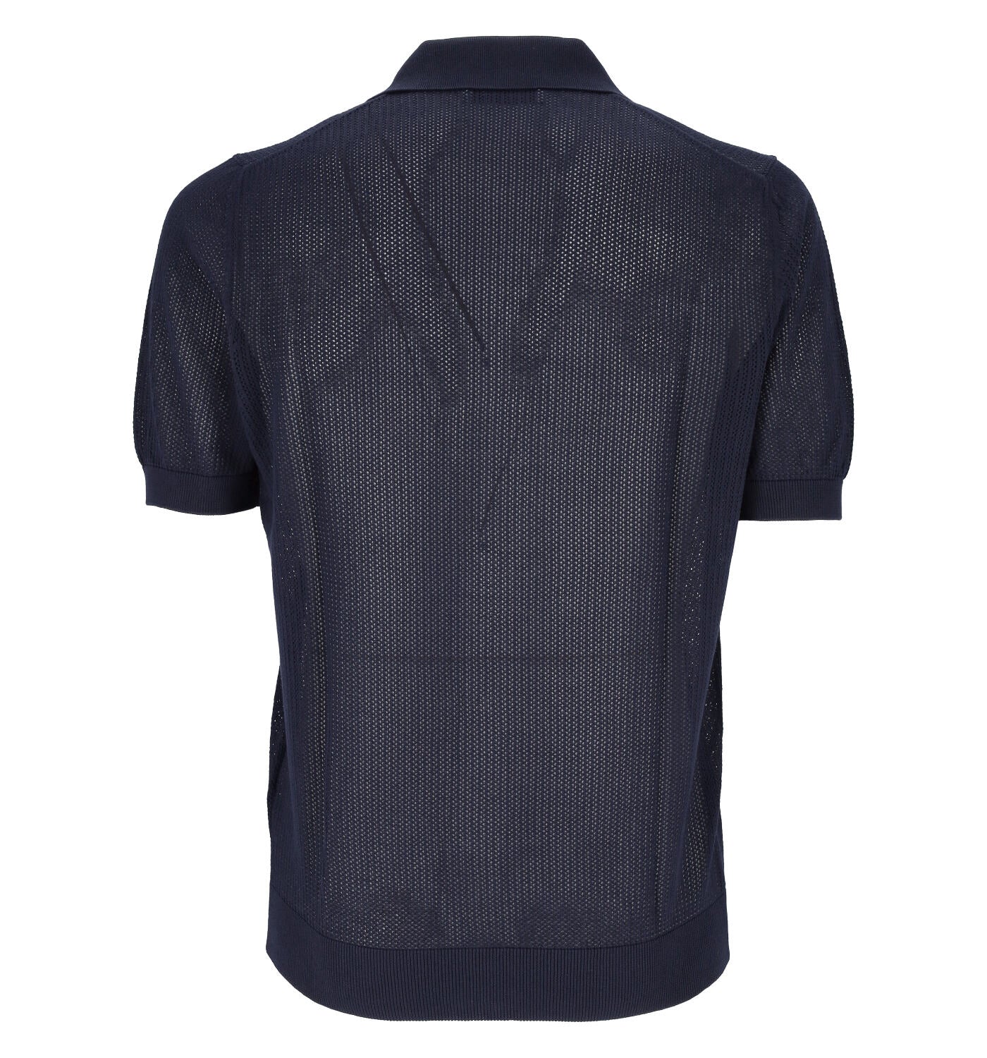 Polo camicia mezza manica in cotone operato