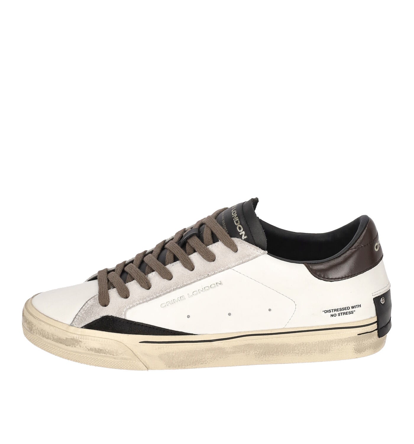 Sneakers con fondo in gomma e riporti in camoscio