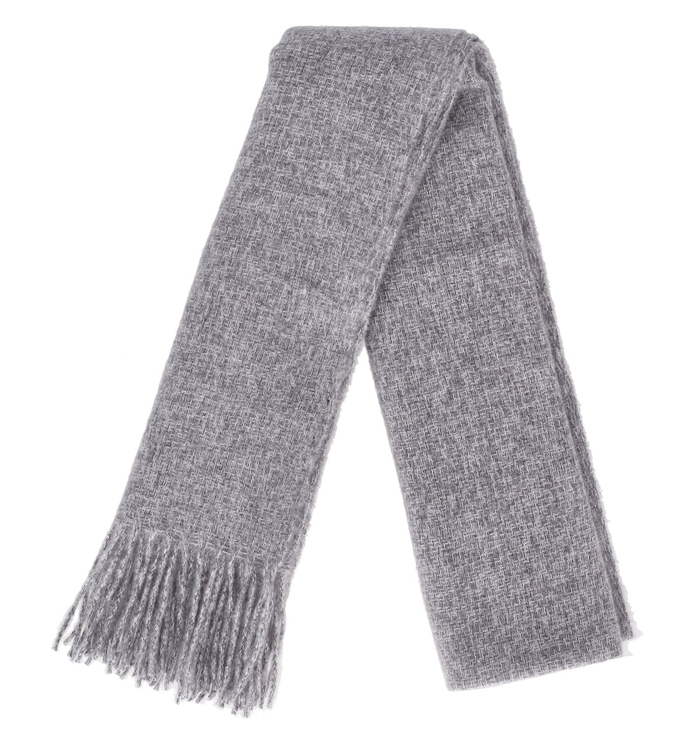 Sciarpa in lana con frange