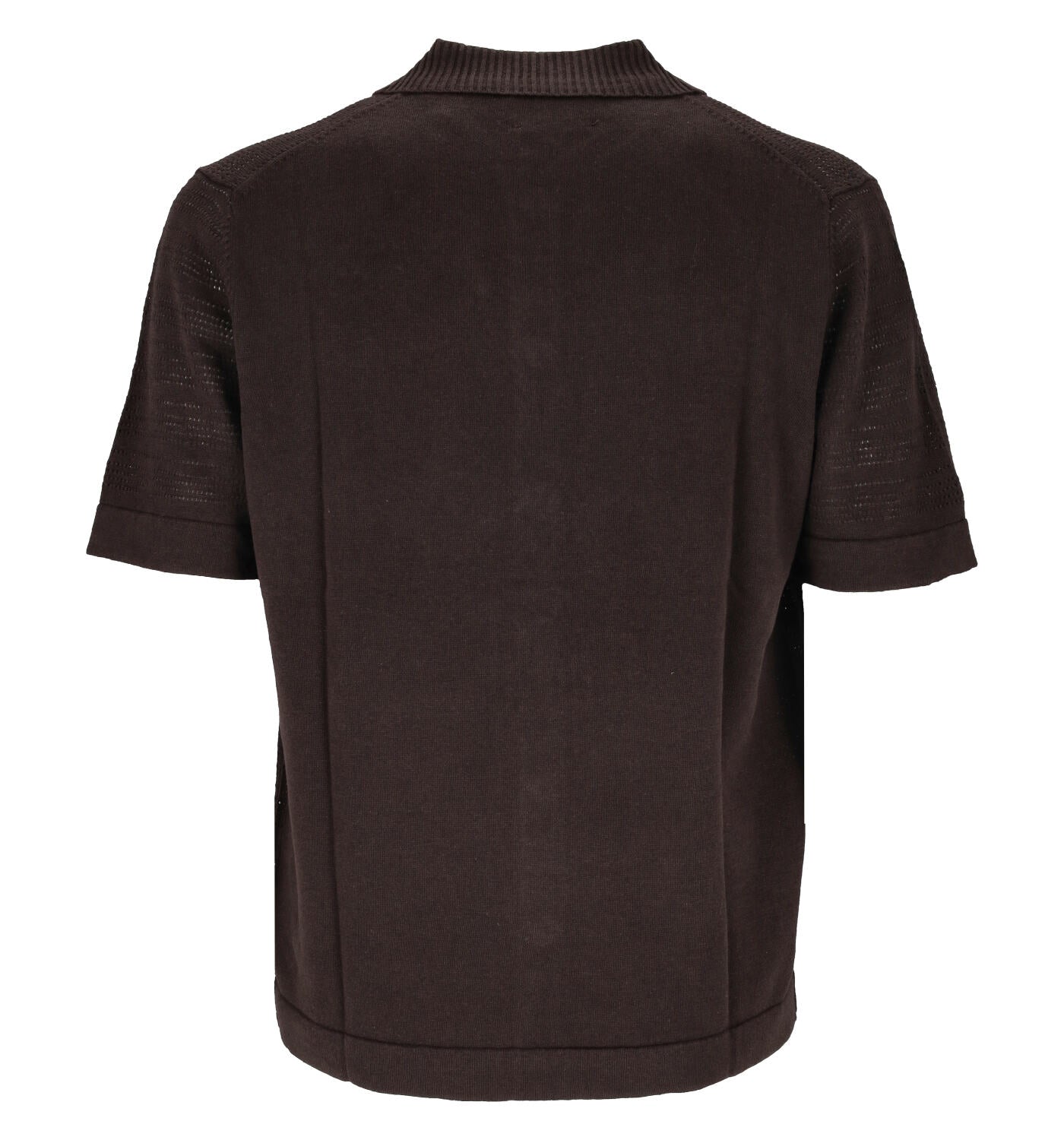 Polo camicia mezza manica in misto lino