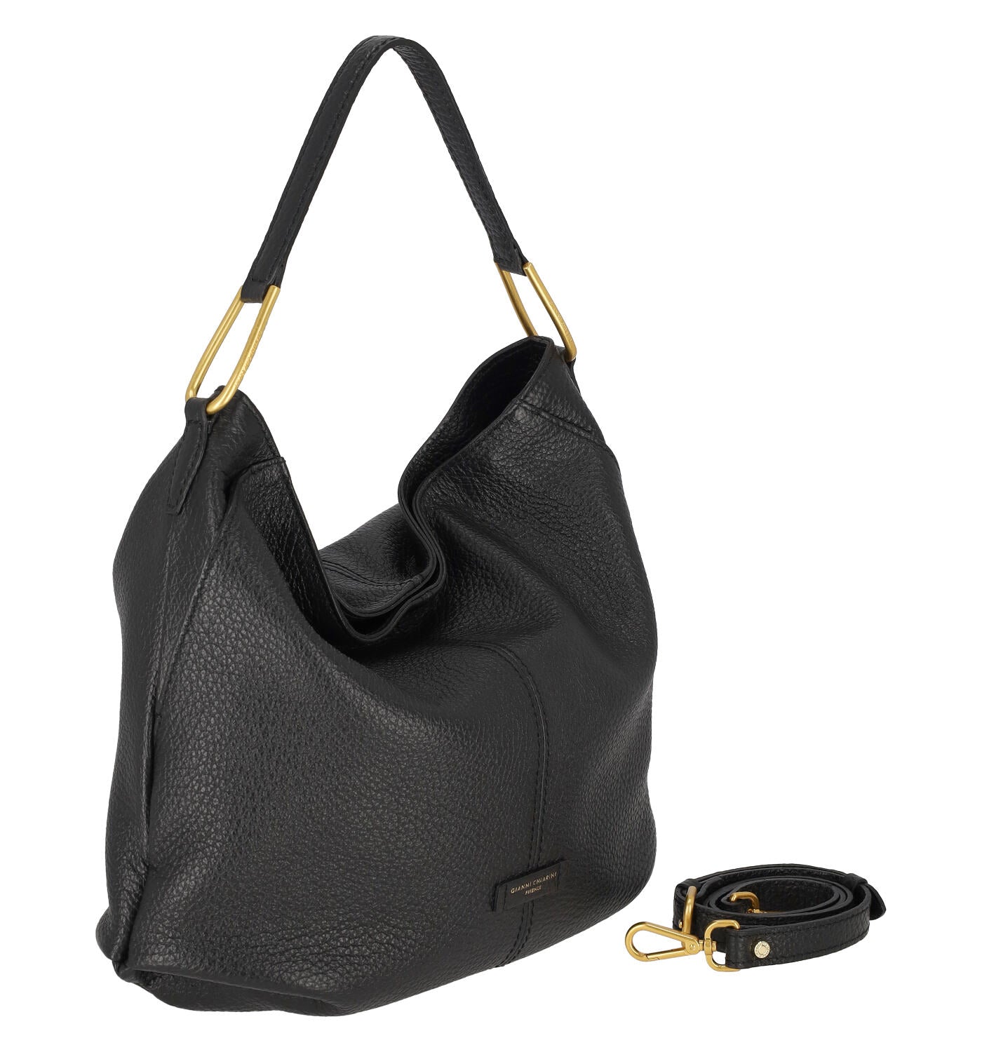 Borsa sottospalla grande con chiusura a clips e tracolla regolabile