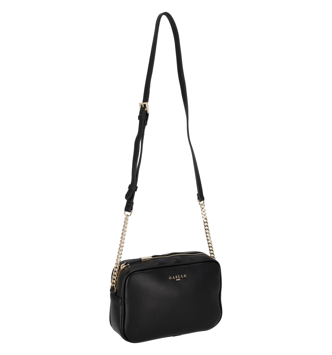 Borsa a tracolla con chiusura zip.