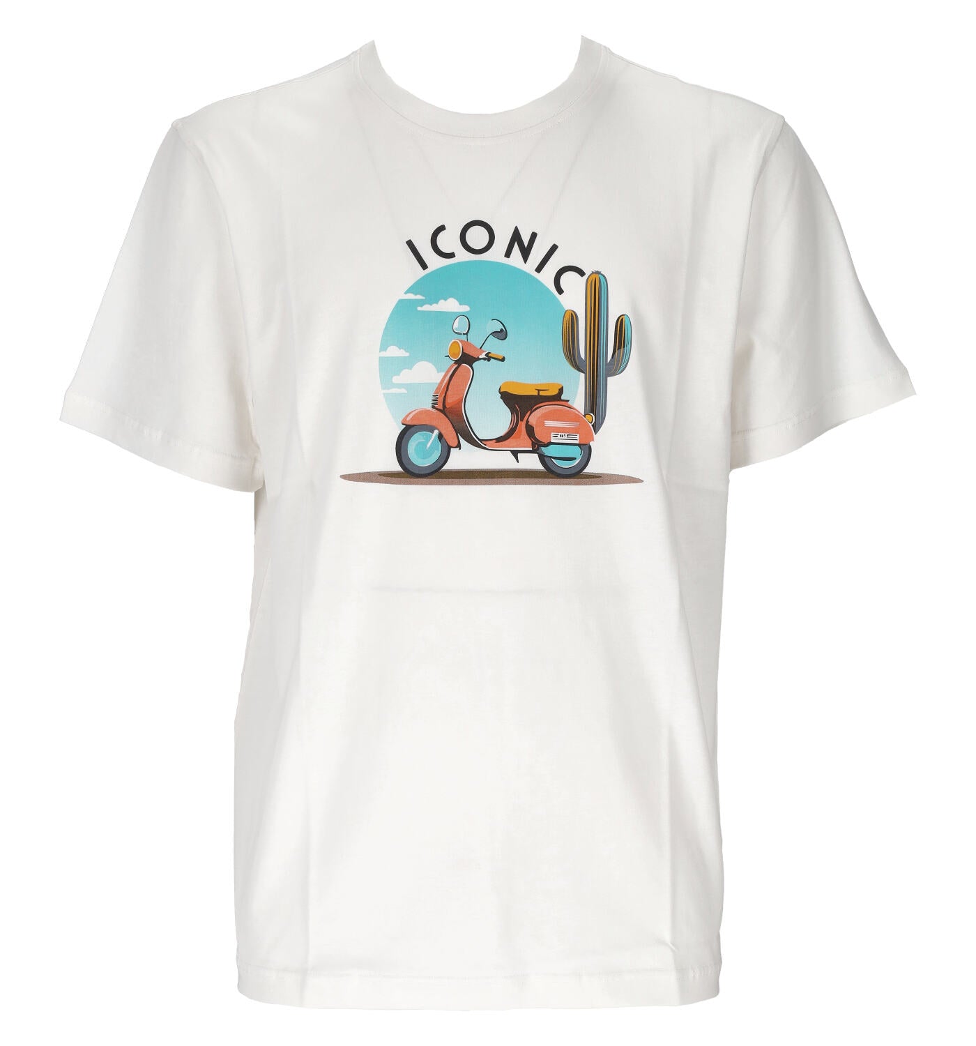 T-shirt mezza manica stampa vespa