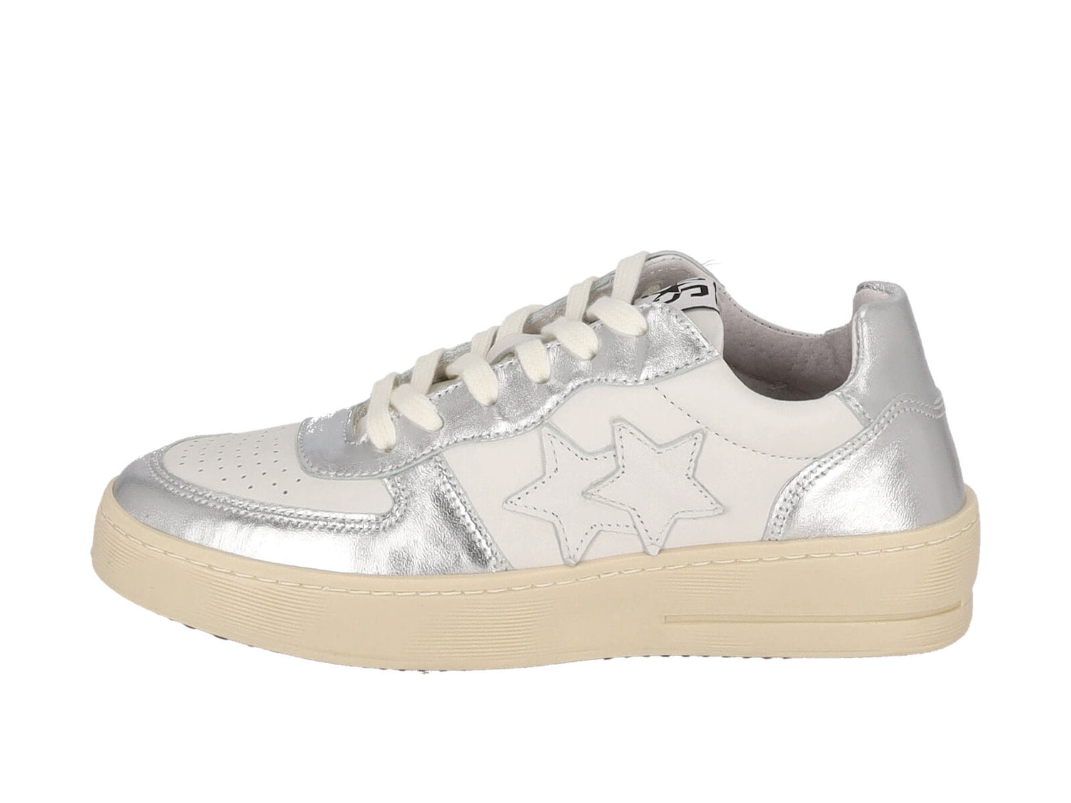 Sneakers con riporti argento