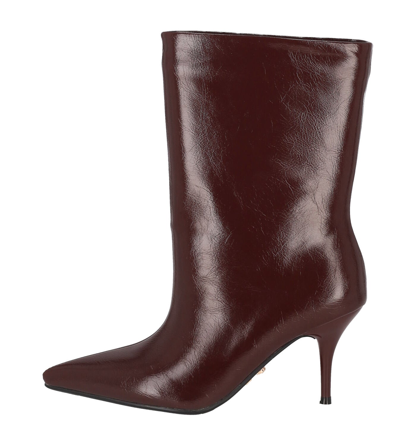 Tronchetto in naplak con tacco altezza 8 cm .