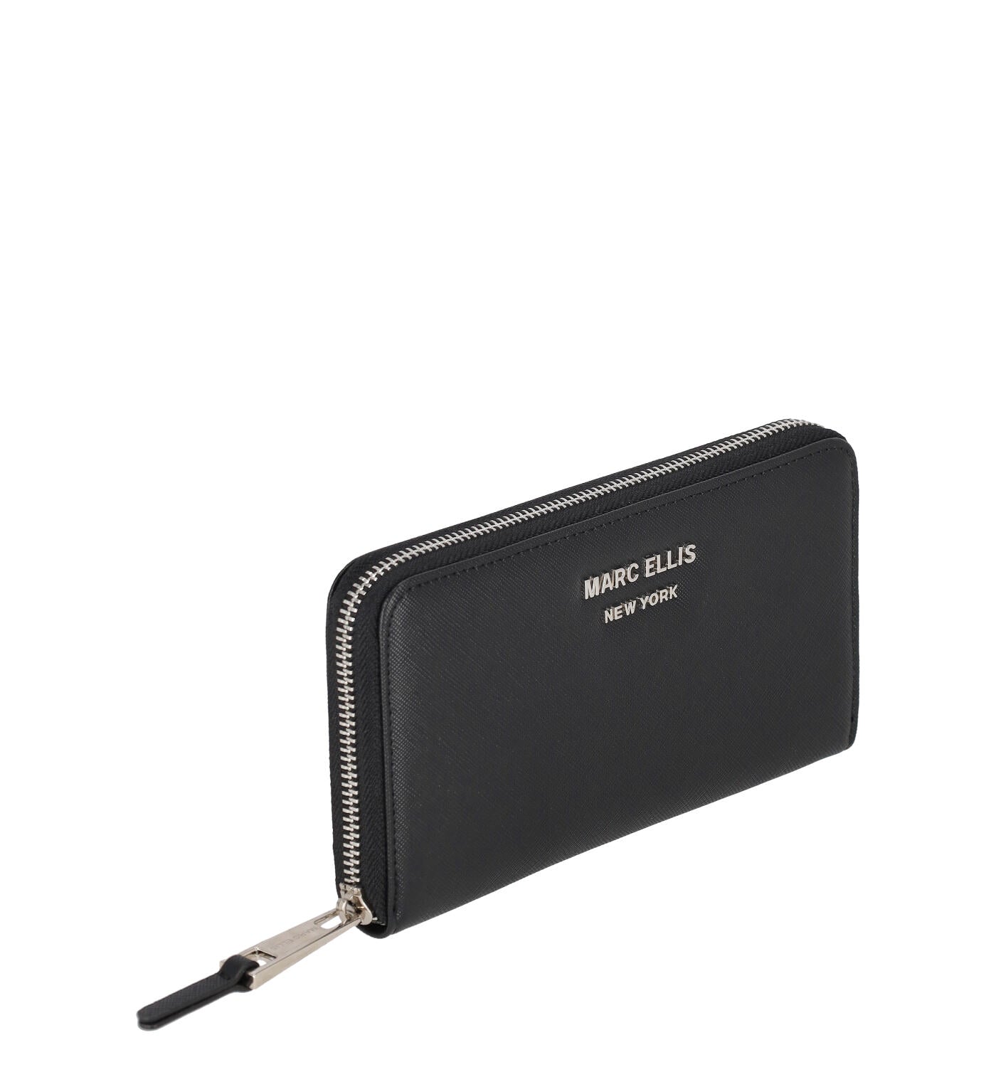 Portafoglio grande in pelle saffiano con zip around