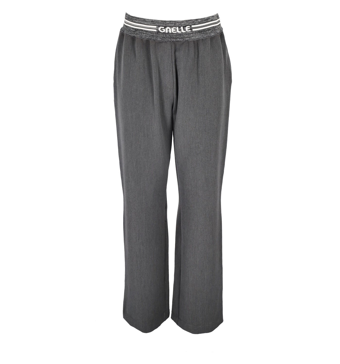 Pantalone palazzo con logo in vita