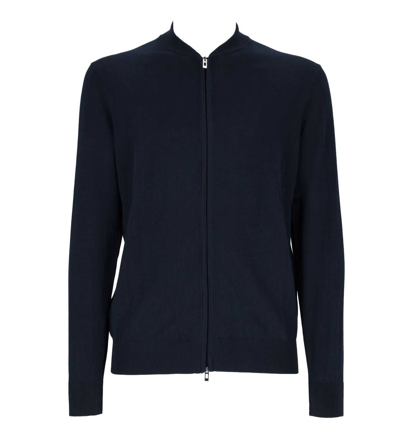 Maglia full zip in cotone
