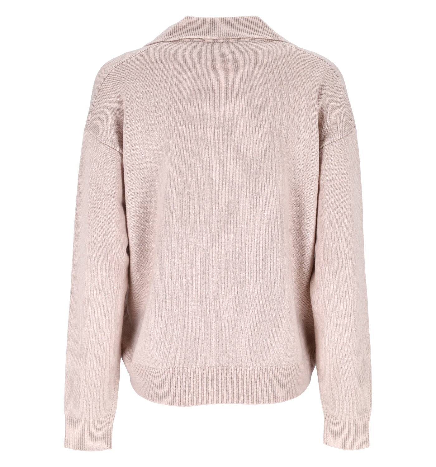 Pullover con collo a polo e scollo a V