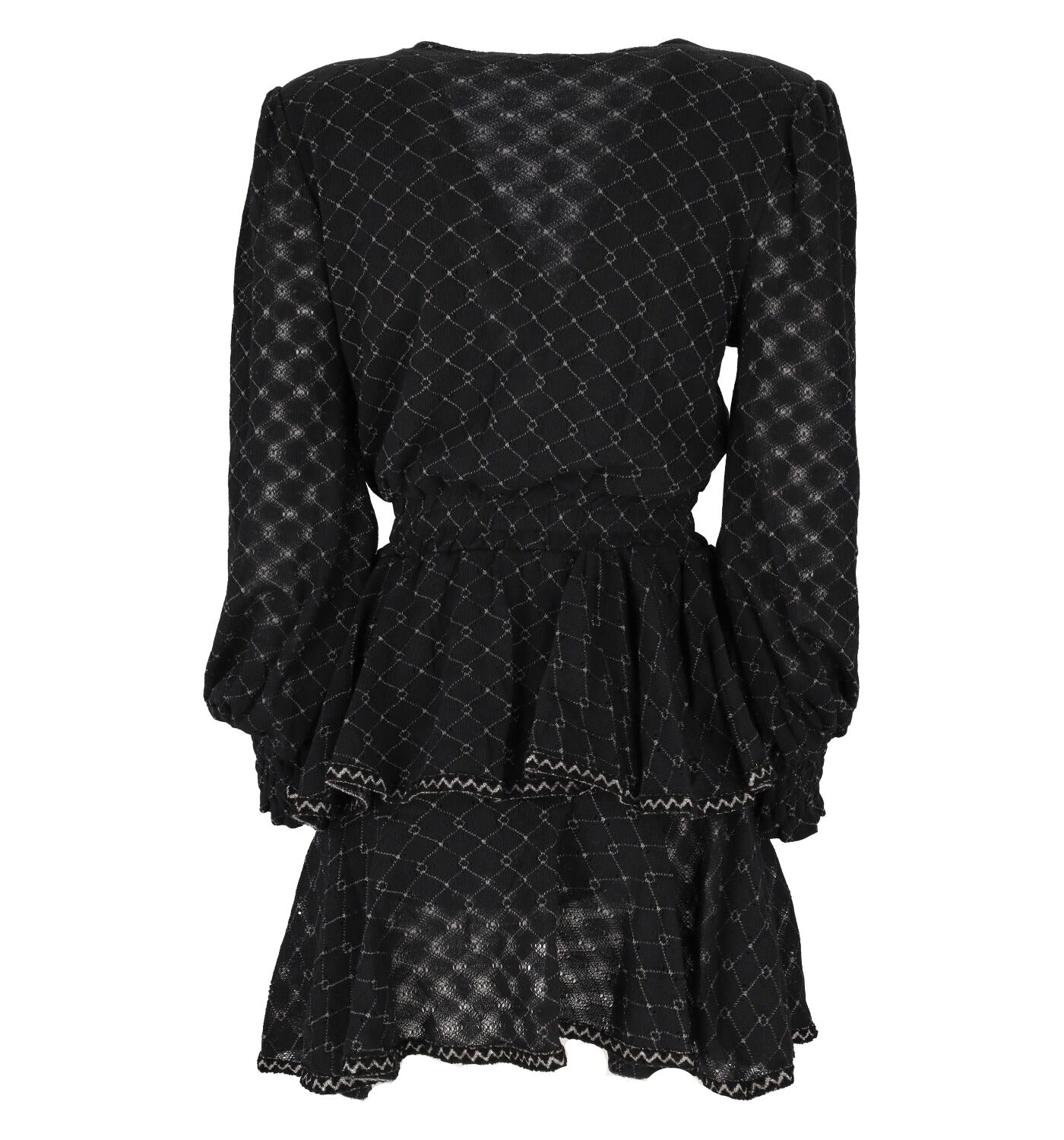 Abito in tessuto lurex con applicazioni