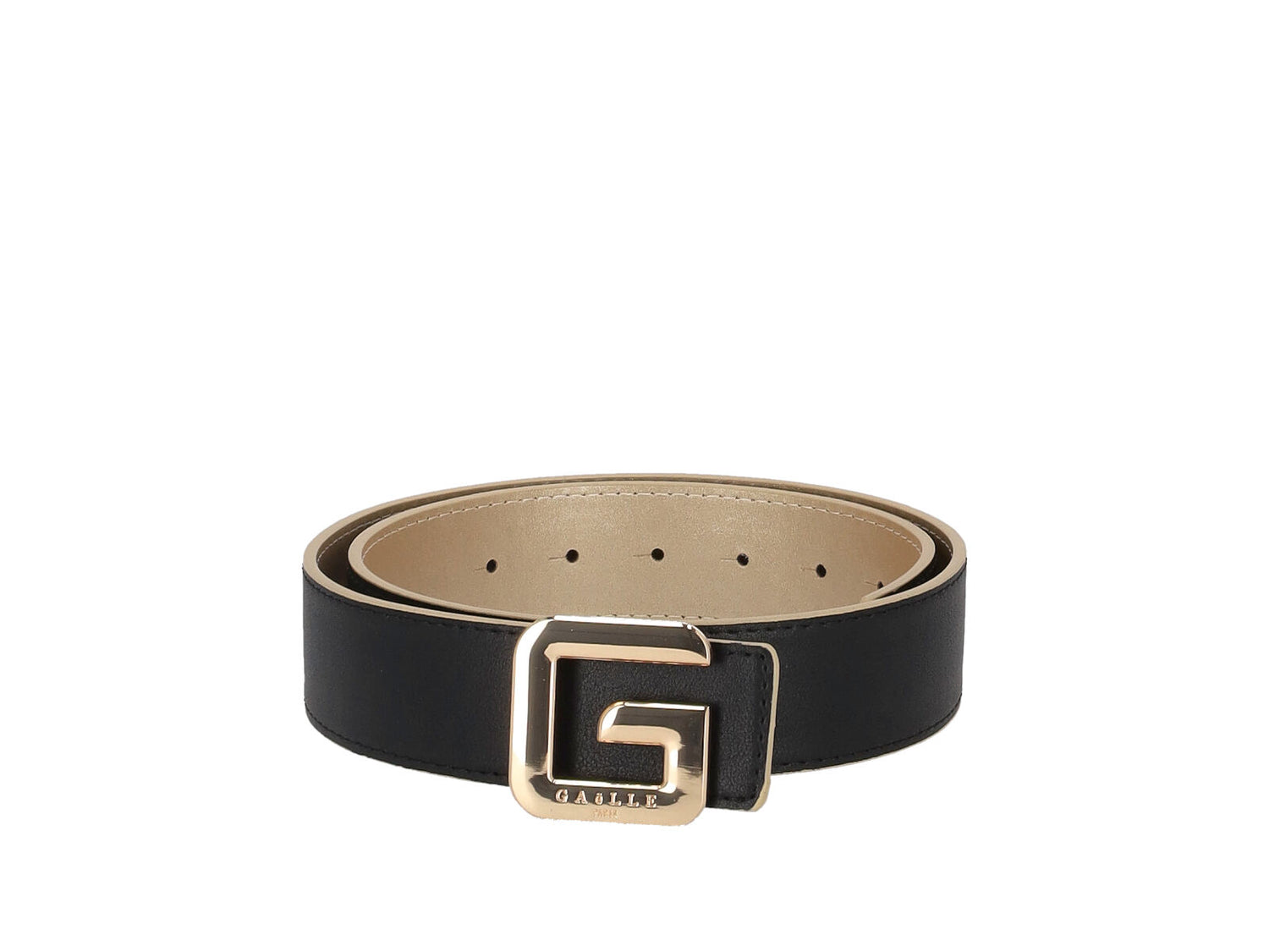 Cintura reversibile nera e oro