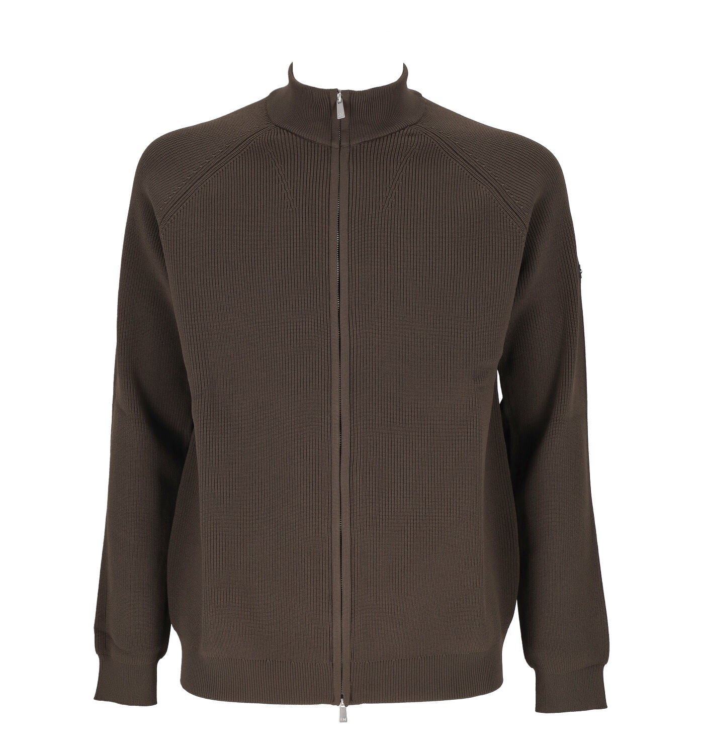 Cardigan manica lunga con zip .