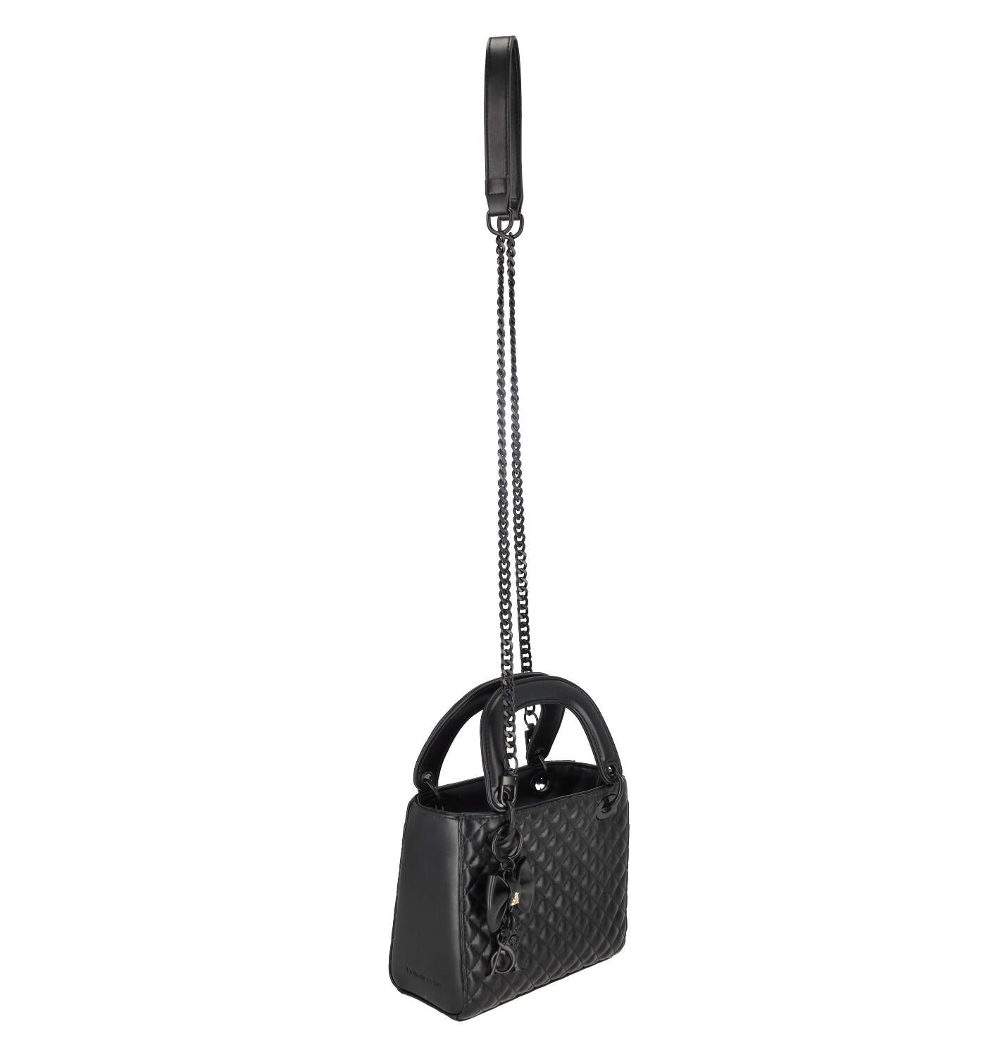 Borsa piccola con ciondolo fiocco e tracolla removibile