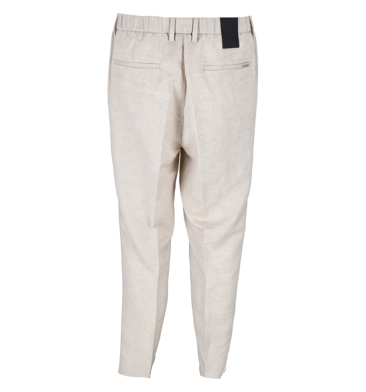 Pantalone in lino con tasca a filo e coulisse