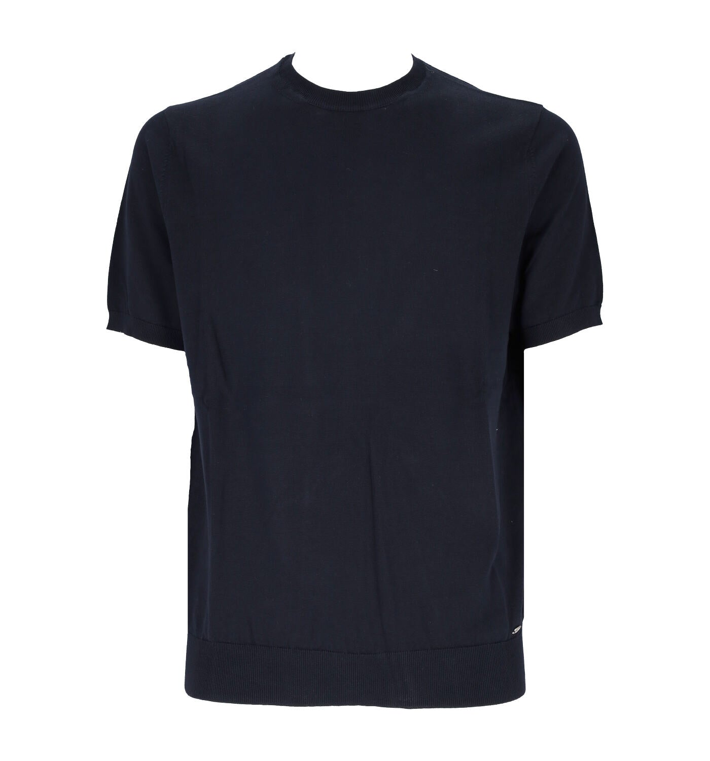 Maglia girocollo mezza manica in filo, finezza quattordici