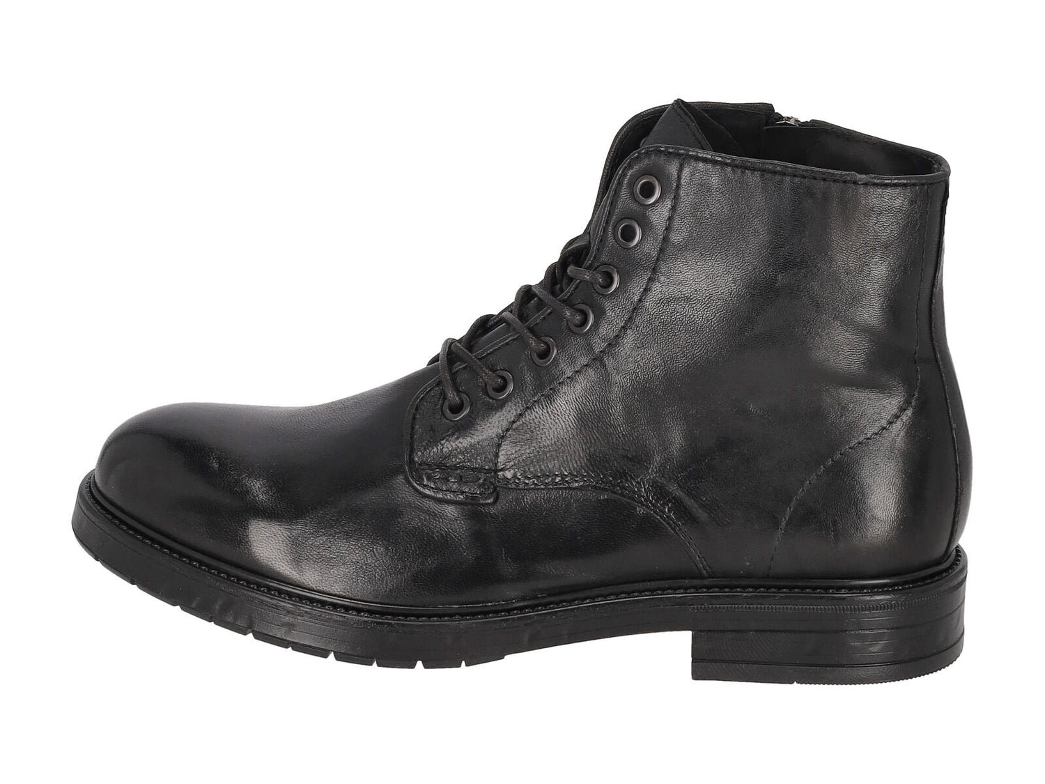 Polacchino in pelle , suola in gomma