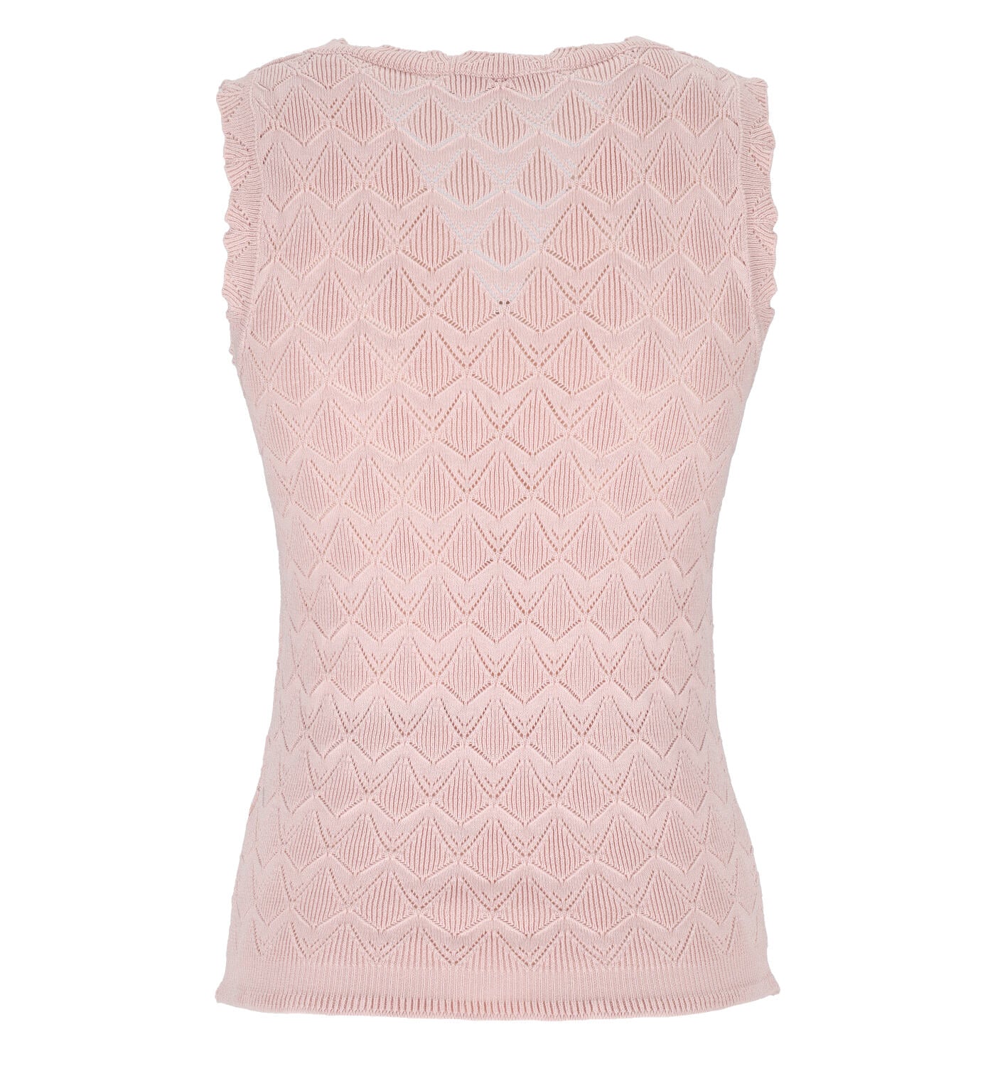 Top traforato con scollo a V