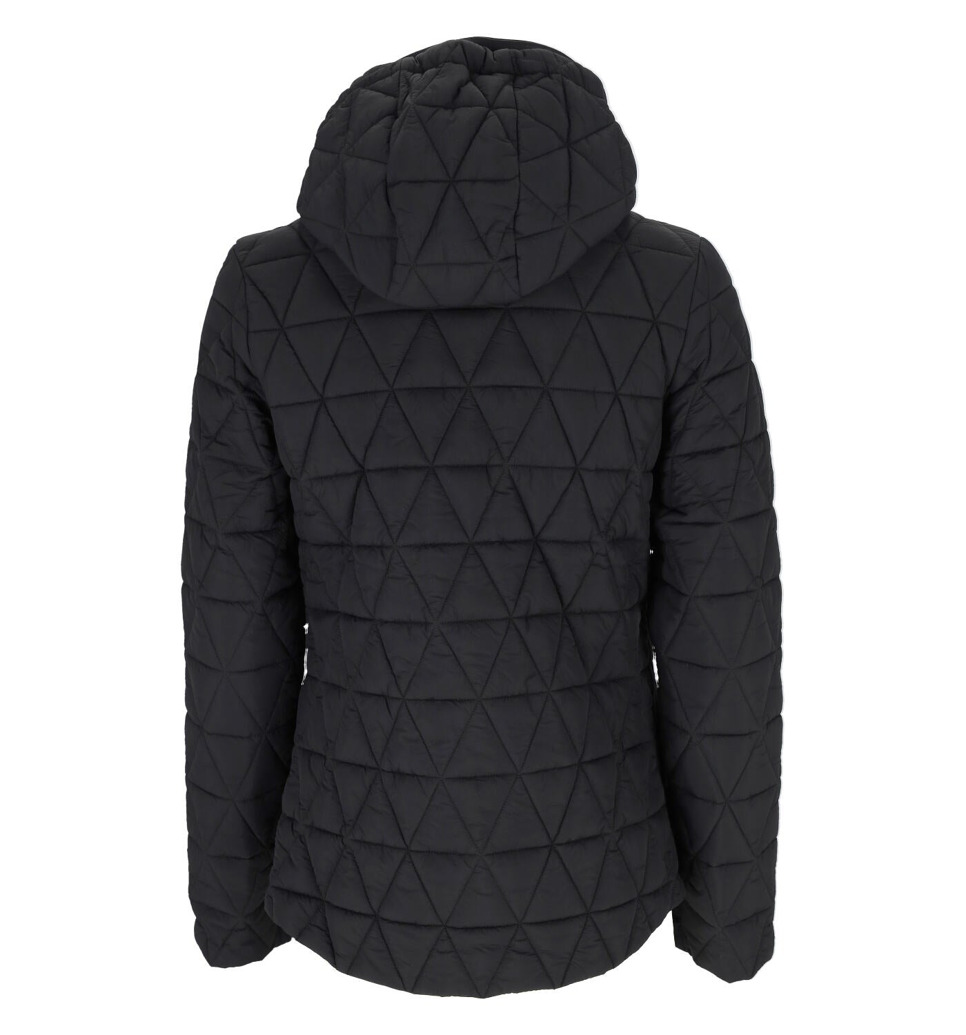 Giubbino corto trapuntato con cappuccio