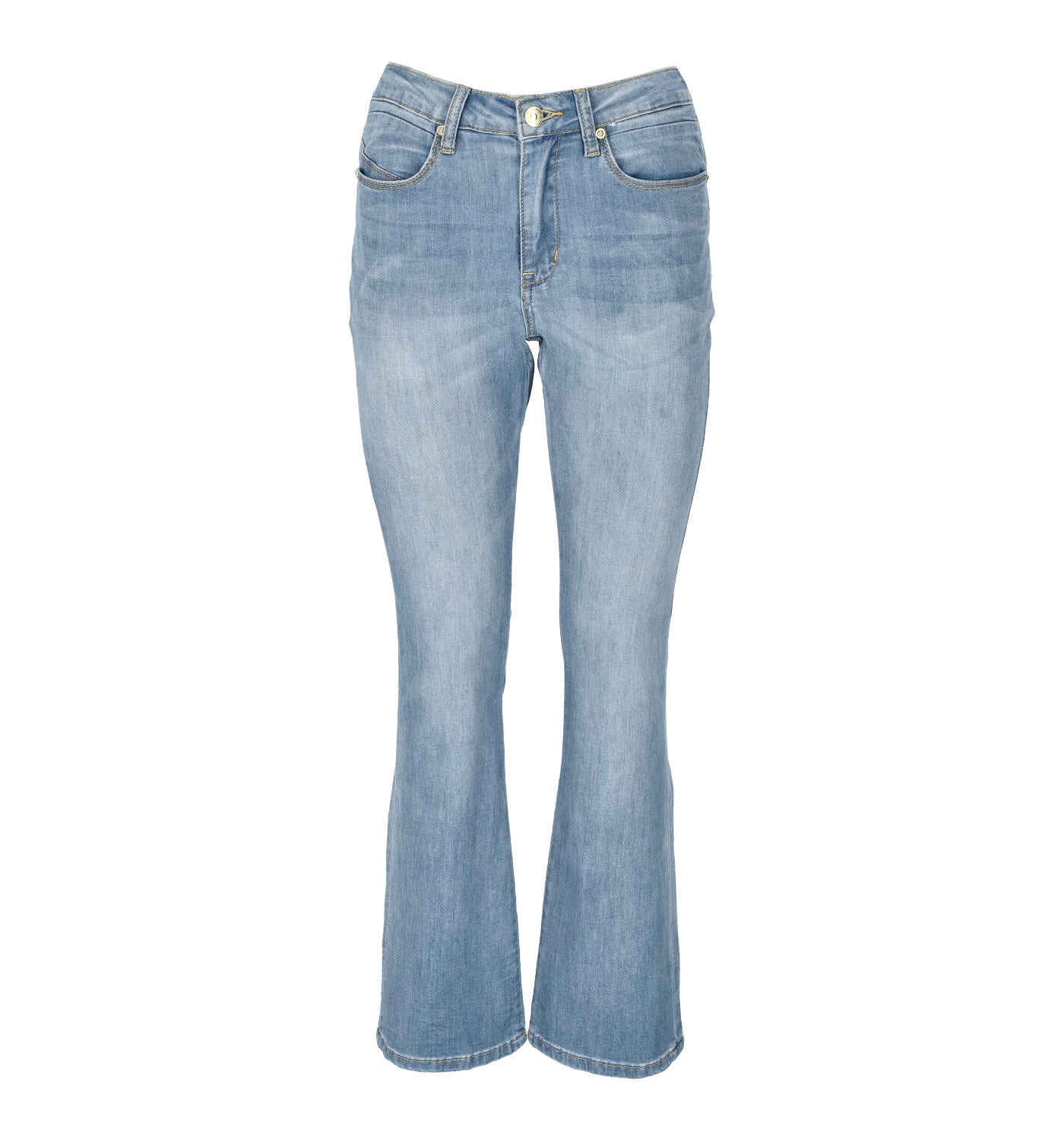 Jeans zampa elasticizzato lavaggio chiaro