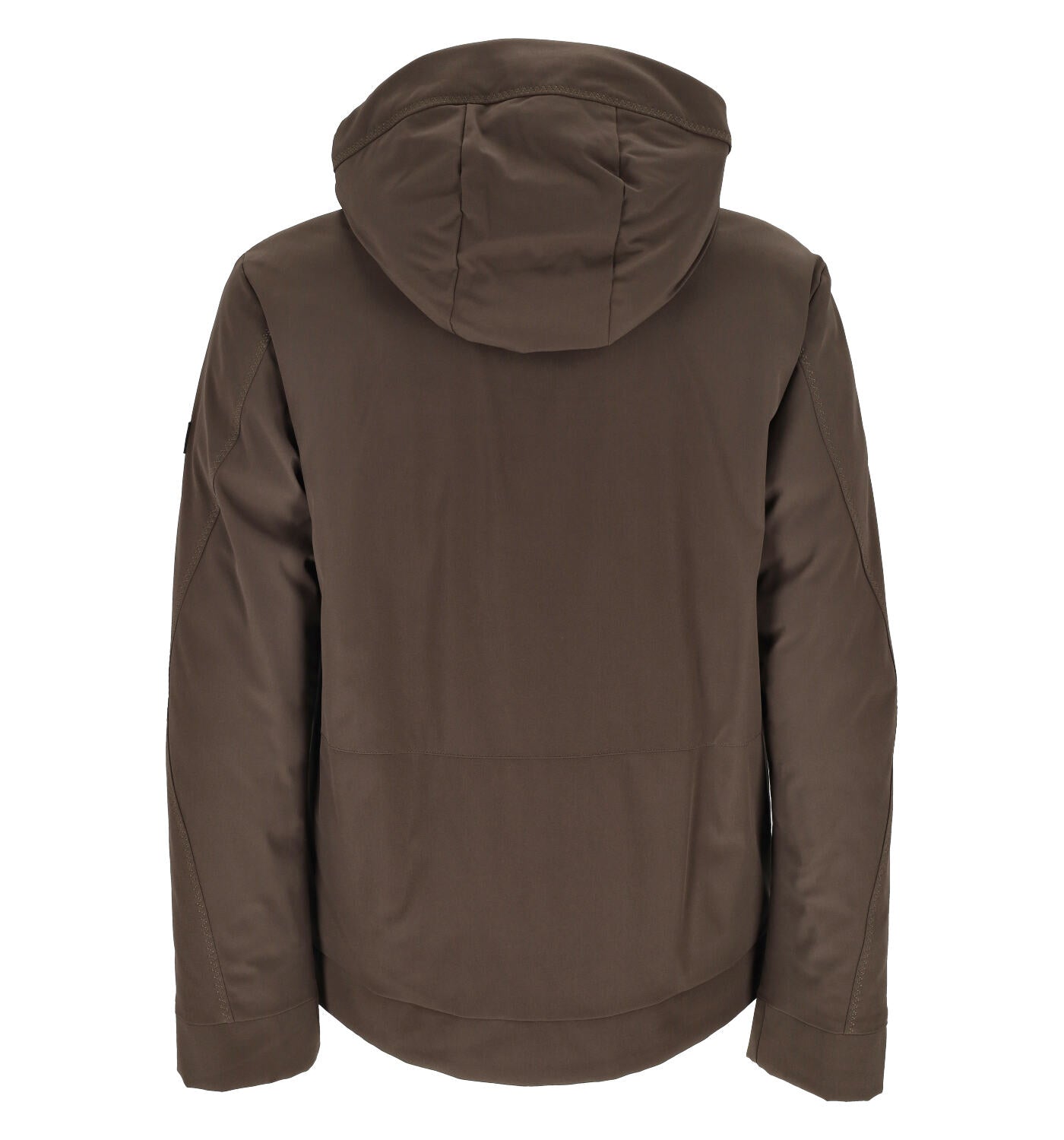 Giubbino corto spalmato con cappuccio