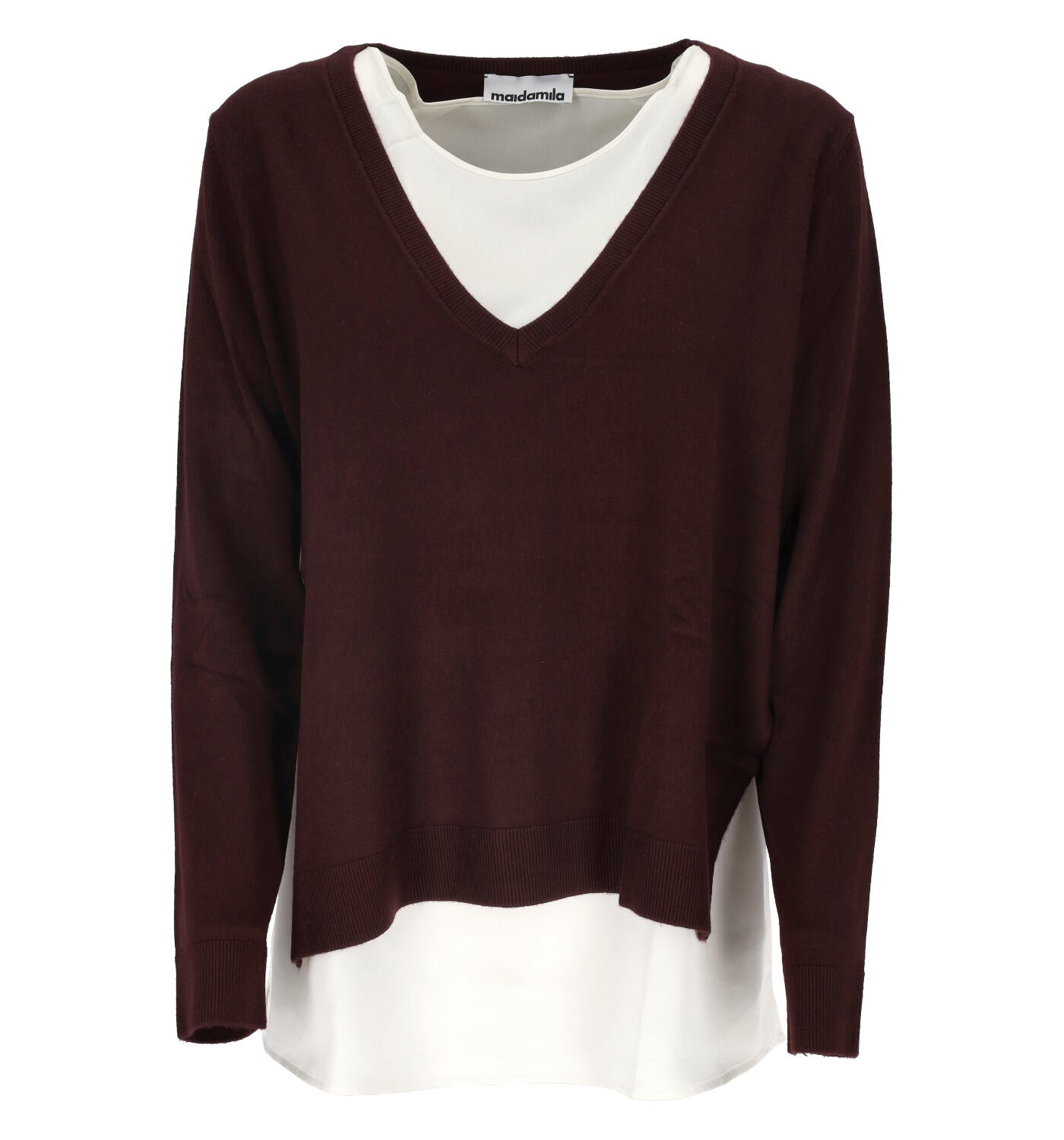 Maglia scollo a V con canotta