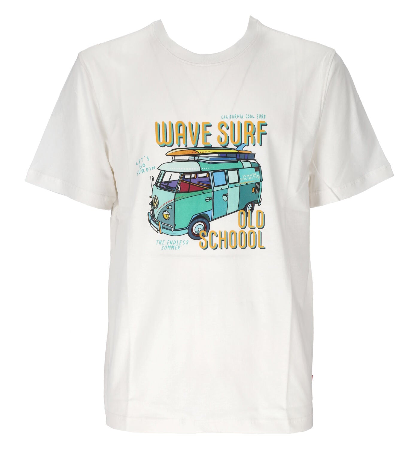 T-shirt mezza manica con stampa furgoncino volkswagen