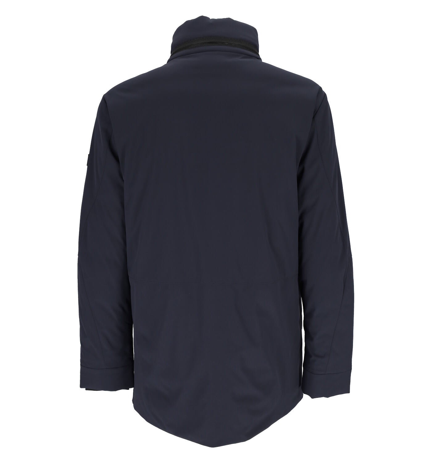 Giubbino lungo tessuto spalmato nero