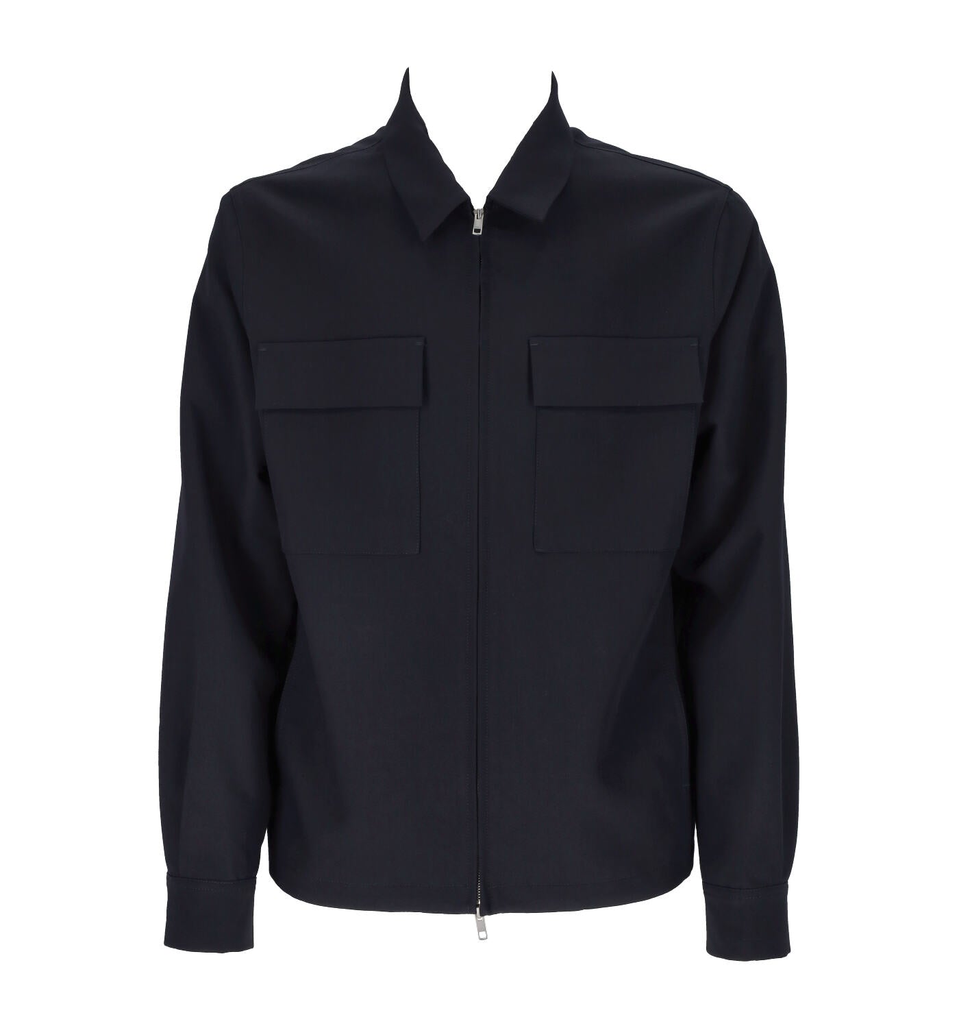 Overshirt con zip in poliviscosa