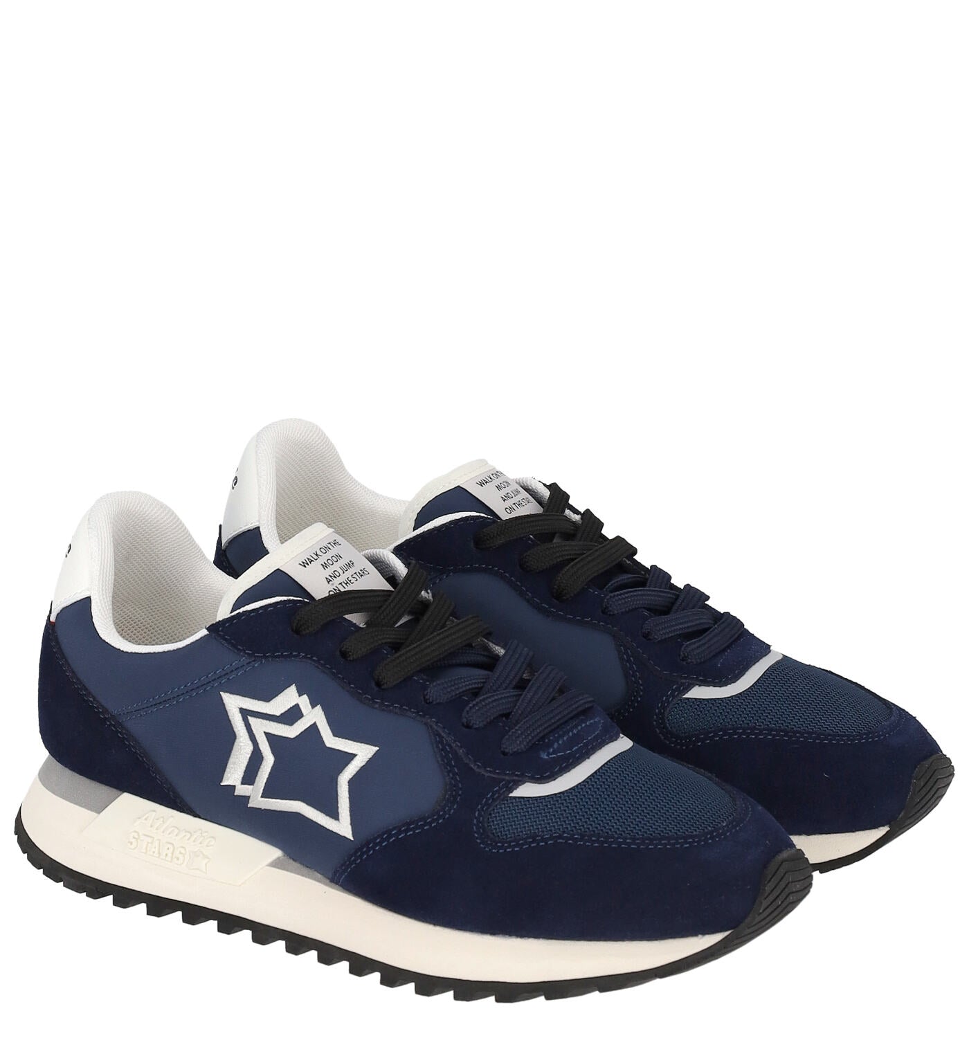 Sneakers in tessuto e camoscio , suola in gomma