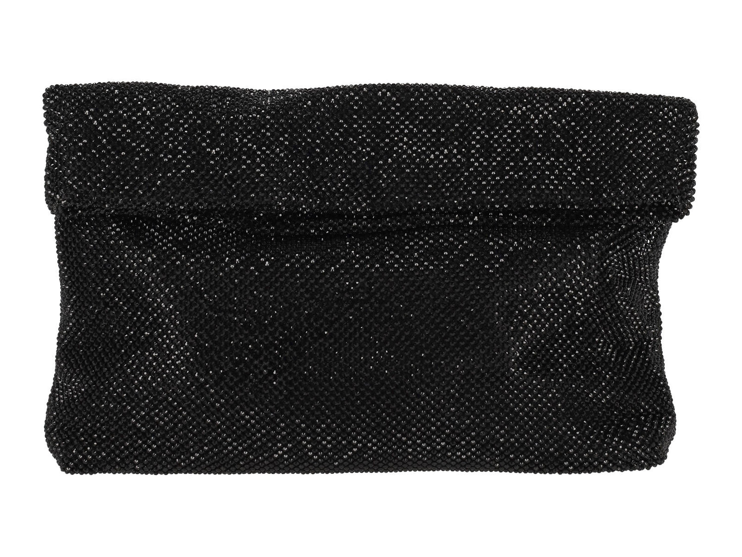 Pochette grande in maglia strass