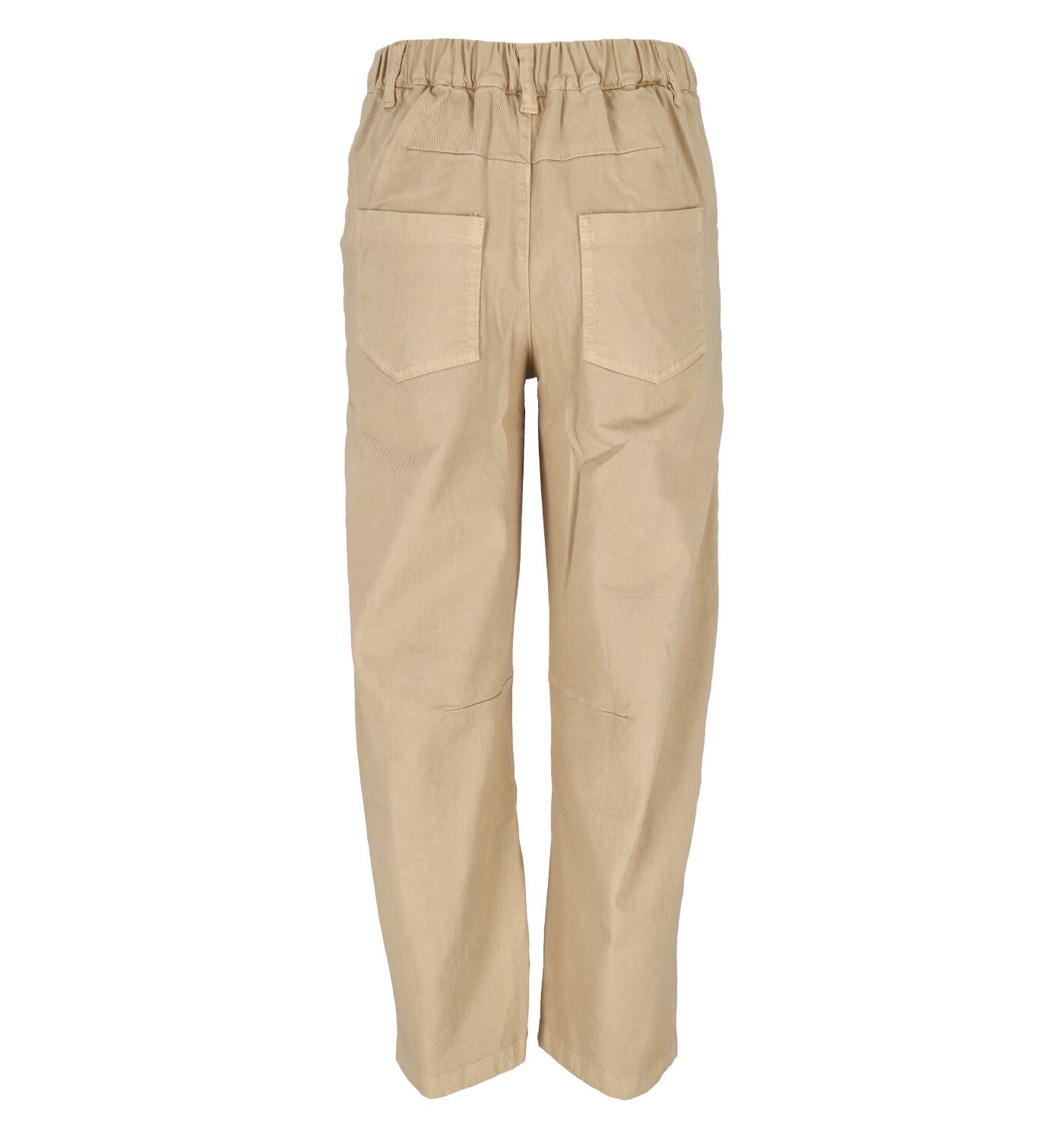 Pantalone barrel fit con elastico in vita sul retro