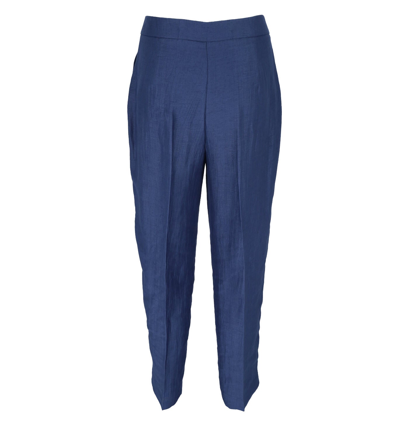 Pantalone regular in lino con pinces