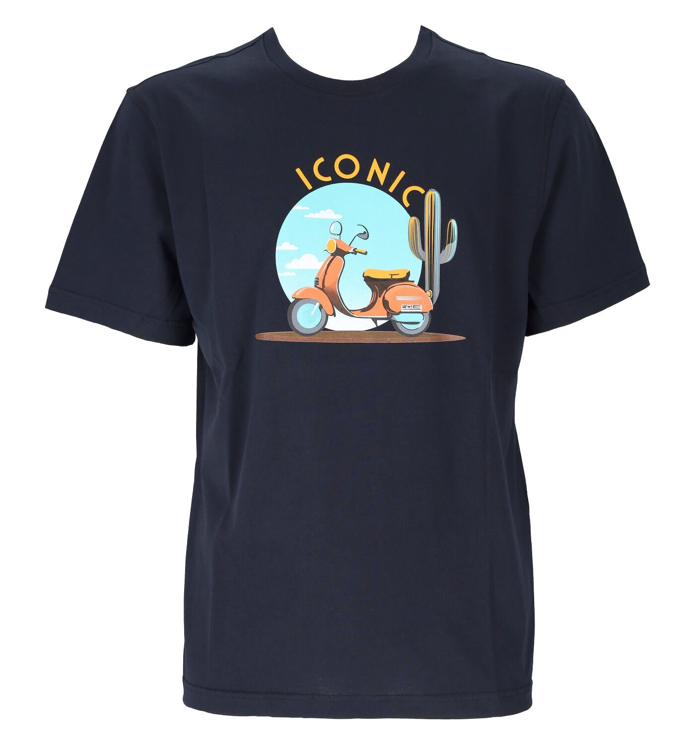T-shirt mezza manica stampa vespa