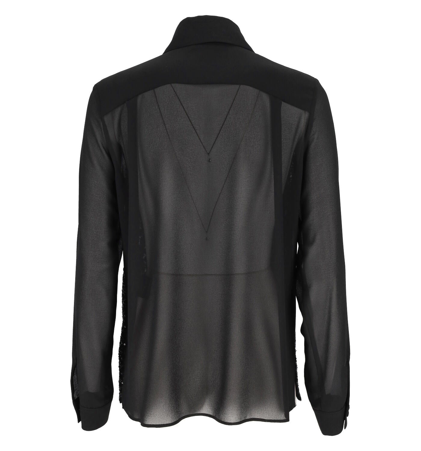 Camicia con pailettes in georgette