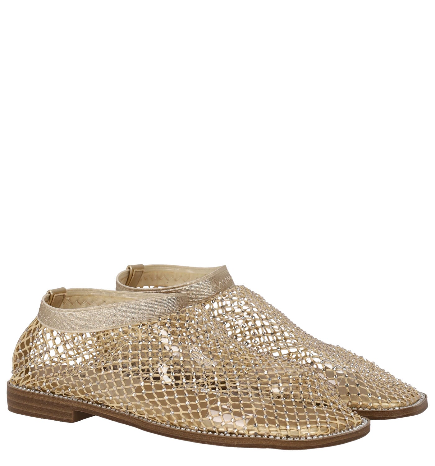 Sandalo in rete e strass
