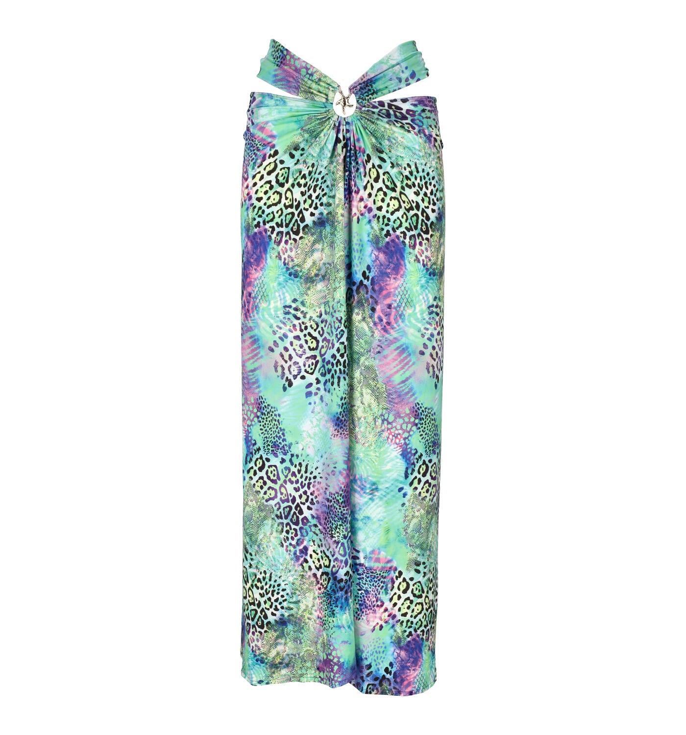 Gonna lunga con spacco animalier