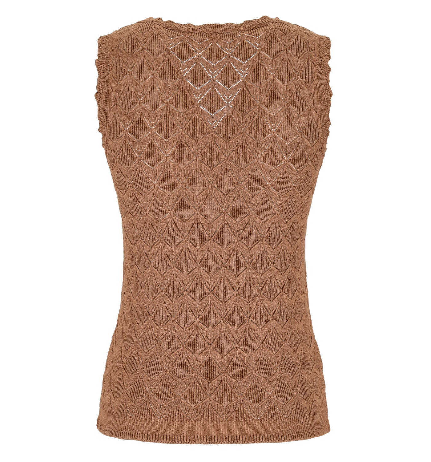 Top traforato con scollo a V