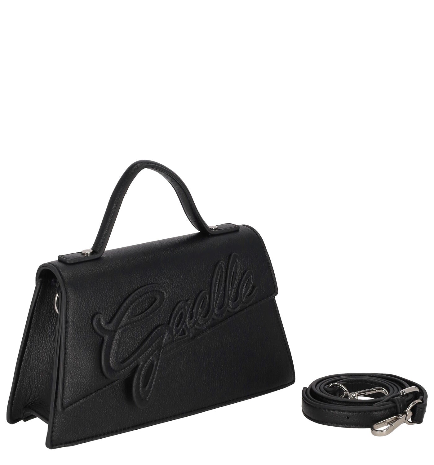 Borsa a mano con manico corto e tracolla lunga removibile