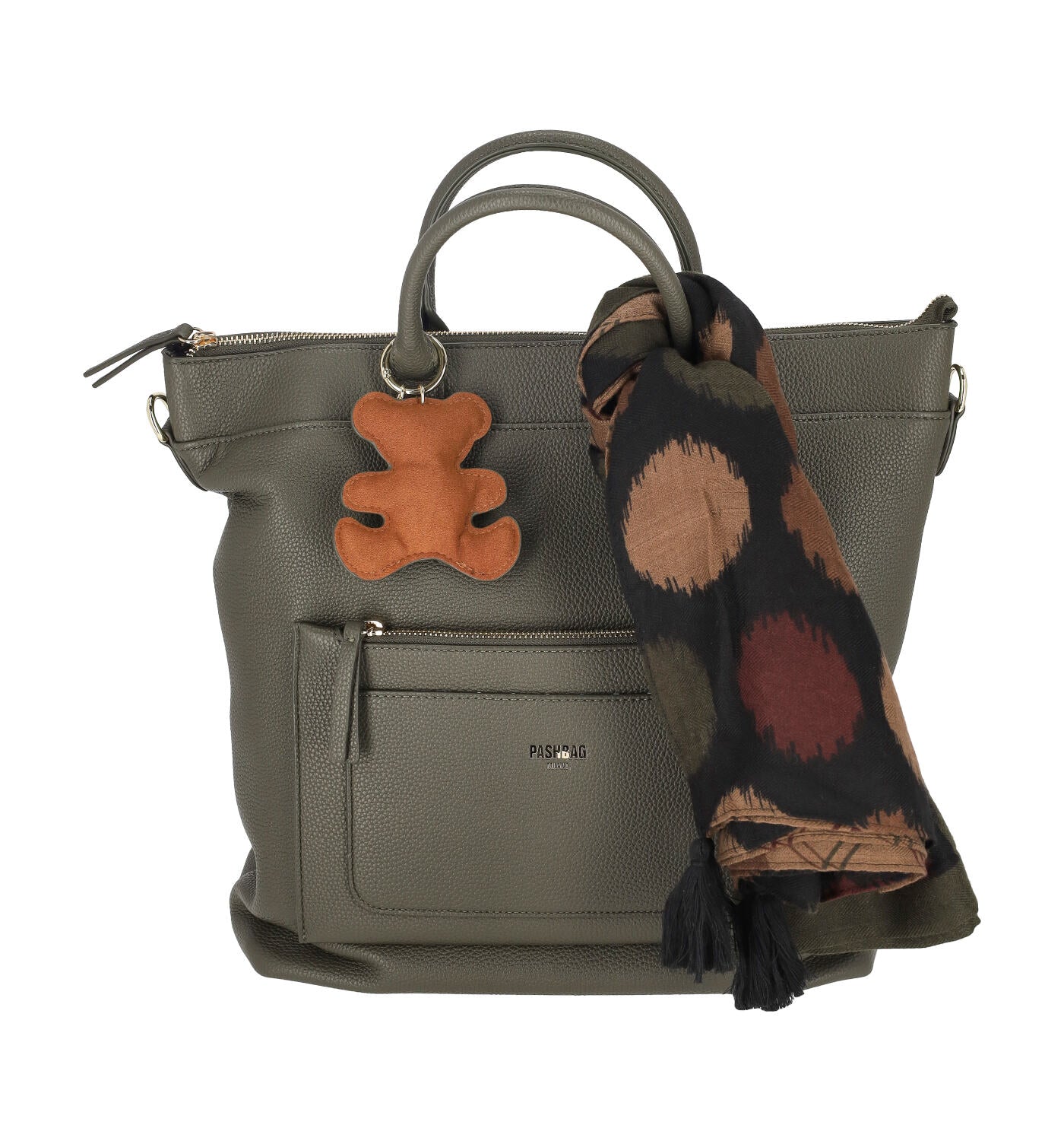 Borsa/zaino con manici corti, tracolla regolabile e spallacci removibili